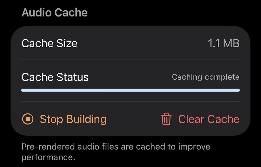 Sleep Train audio cache