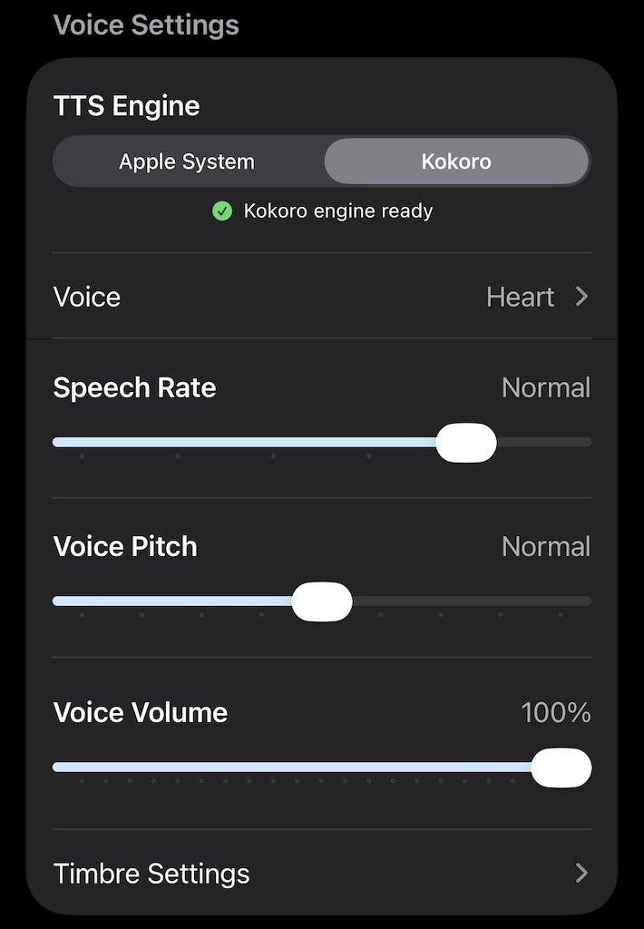 Sleep Train voice settings
